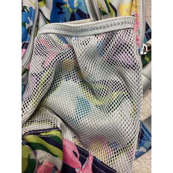 Vera Bradley Floral Backpack With Padded Straps & Zippered Compartments - Picture 9 of 12